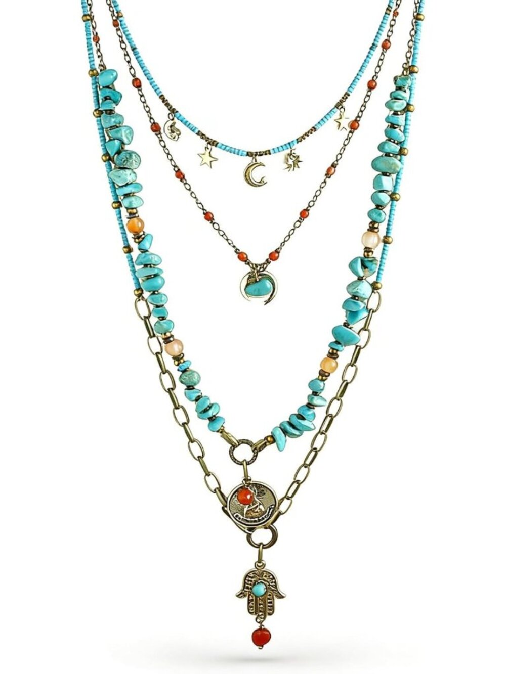 Trendy Boho Long Layered Necklaces for Women - Stylish Chain Jewelry Accessory